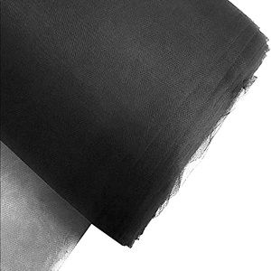 (#170) Fabric Tulle Bolt for Craft and Decoration (Black) 54" Width by 40 Yards